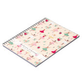 Carnet Ballet Dancers Pattern Cute Ballerina Spiral (Côté gauche)