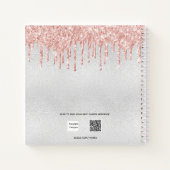 Carnet Ballet danse argent rose or parties scintillant mo (Dos)