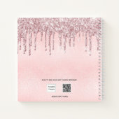 Carnet Ballet danse argent rose rousse parties scintillan (Dos)