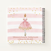 Carnet Ballet Girl Parties scintillant or rose Aquarelle  (Dos)