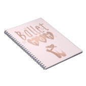 Carnet Ballet Maman Rose Rose Or Étoiles & Coeurs (Côté Droit)