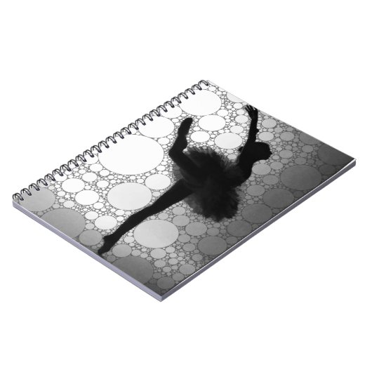 Carnet Ballet Noir Blanc Danseuse (Côté gauche)