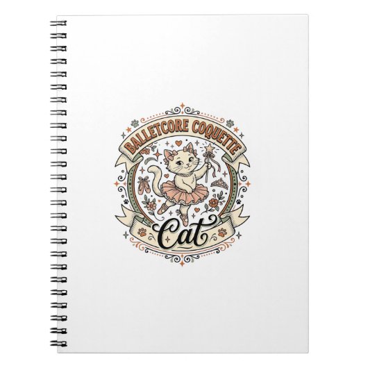 Carnet Balletcore Coquette Chat Balletcore Coquette Chat  (Devant)