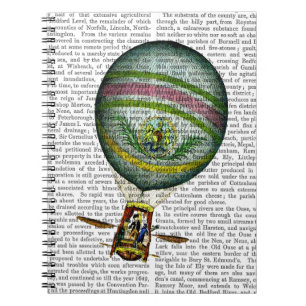 Carnet Ballon à air chaud bleu-clair