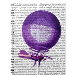 Carnet Ballon à air chaud (pourpre) d'hydrogène de