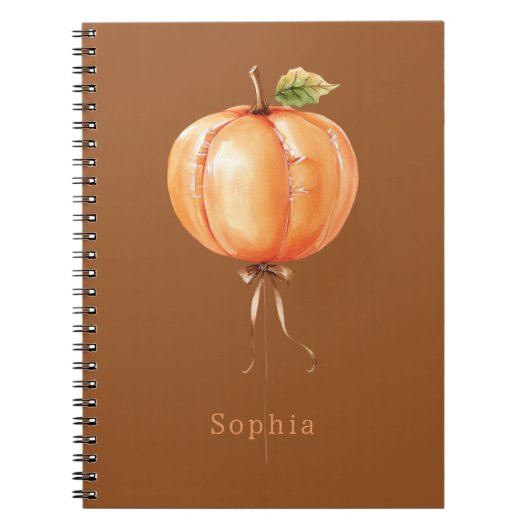 Carnet Ballon Citrouille Orange (Devant)