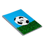 Carnet Ballon de football de monogramme personnalisé (Côté Droit)