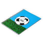 Carnet Ballon de football de monogramme personnalisé (Côté gauche)