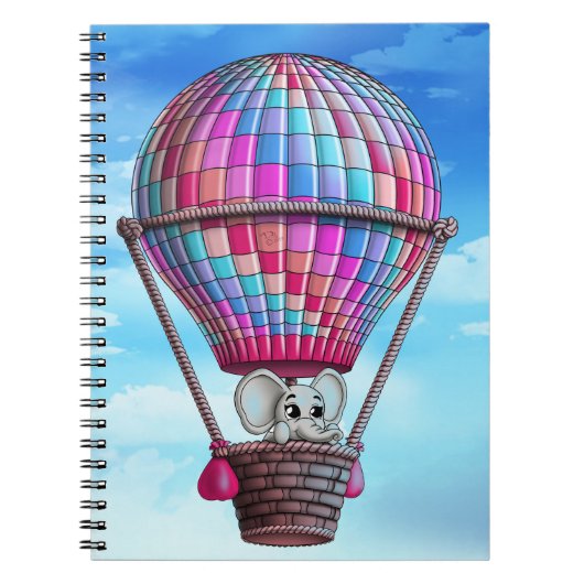Carnet Ballon éléphant et air chaud (Devant)