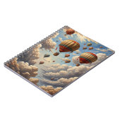 Carnet Ballons à air chaud Ciel bleu Nuages coucher de so (Côté gauche)