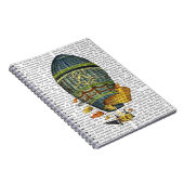 Carnet Ballons à air chaud cylindrique bleu (Côté Droit)