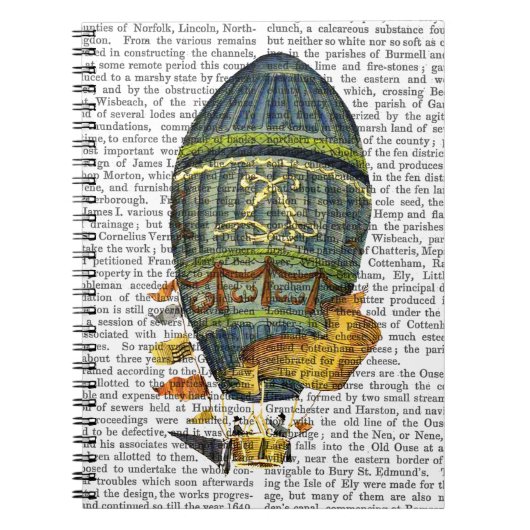 Carnet Ballons à air chaud cylindrique bleu (Devant)