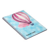 Carnet Ballons à air chaud rouge blanc personnalisé (Côté Droit)