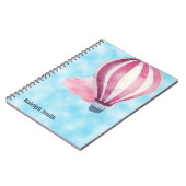 Carnet Ballons à air chaud rouge blanc personnalisé (Côté gauche)