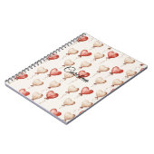 Carnet Ballons Coeur Crème Rouge (Côté gauche)