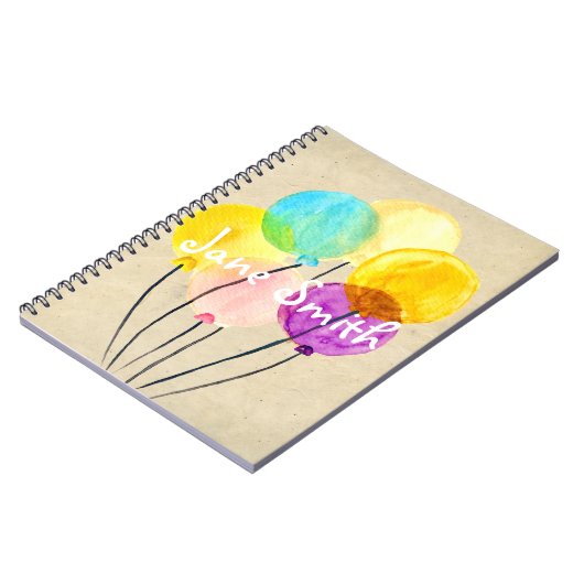 Carnet Ballons colorés à l'aquarelle (Côté gauche)