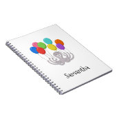 Carnet Ballons colorés de pieuvre pour l'école (Côté Droit)