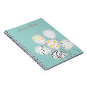 Carnet ballons colorés mignon monogramme (Côté Droit)