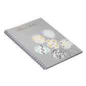 Carnet ballons colorés monogramme mignon (Côté Droit)