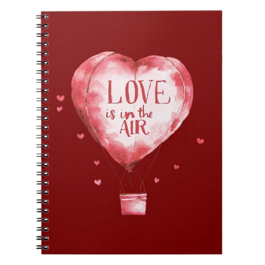 Carnet Ballons d'amour des Coeurs rouges (Devant)