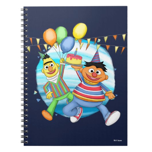 Carnet Ballons de anniversaire de Bert et Ernie (Devant)
