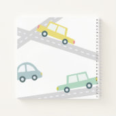 Carnet Ballons de voiture bleu Baby shower de garçon blan (Dos)