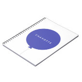 Carnet Balloon moderne | Royal Blue Fun Stylish Nom de te (Côté gauche)