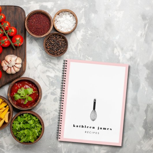 Carnet Balloon Whisk Blush Rose Blanc