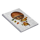 Carnet Ballotte à air chaud avec drapeaux (Côté Droit)