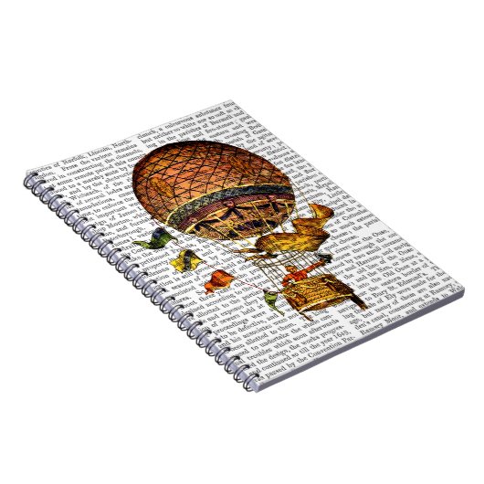 Carnet Ballotte à air chaud avec drapeaux (Côté Droit)