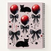 Carnet Ballotte gothique rose Chat noir Coquette Hallowee (Dos)