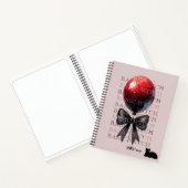 Carnet Ballotte gothique rose Chat noir Coquette Hallowee (Intérieur)