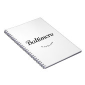 Carnet Baltimore MD (Côté Droit)