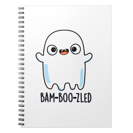 Carnet Bam-boo-zlé Drôle de fantôme confus Halloween Pun  (Devant)