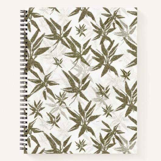 Carnet Bamboo on White Sheers - Seamless surface (Devant)