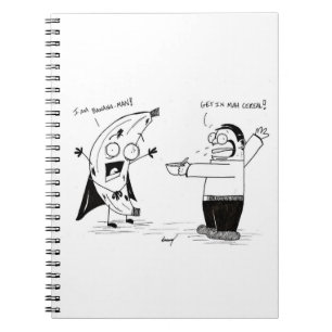 Carnet Banana Man Funny Cartoon Notebook