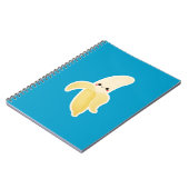 Carnet Banane de Kawaii sur le bleu (Côté gauche)