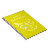 Carnet Banane heureuse jaune funky (Côté Droit)