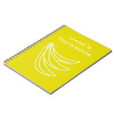 Carnet Banane heureuse jaune funky (Côté gauche)