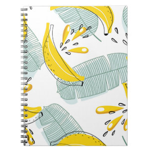 Carnet Bananes juteuses Motif Vintage
