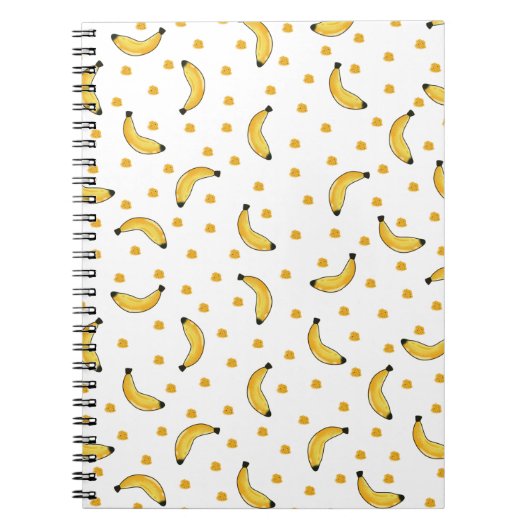 Carnet Bananes mignonnes - sans fil - Motif de fruits (Devant)