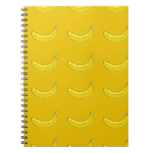 Carnet bananes, motif sans soudure avec bananes, filet de