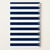Carnet Bande blanche et bleu marine (Verso)