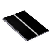 Carnet Bande blanche fanée sur noir (Côté Droit)