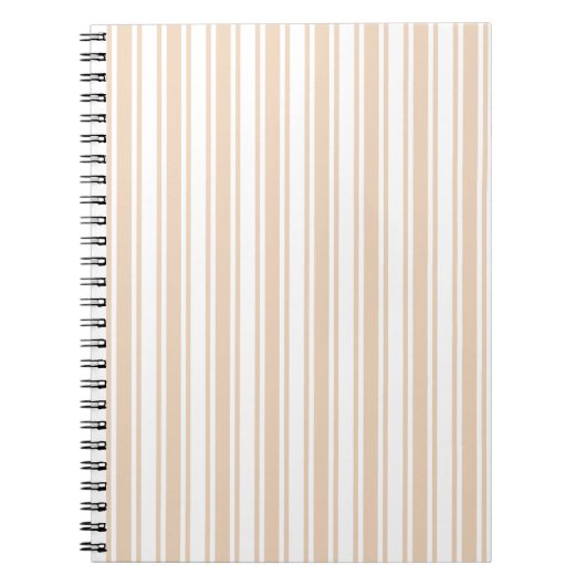 Carnet Bande de bonbons beige et blanche (Devant)