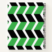 Carnet Bande de Chevron Vert Noir Personnalisée (Dos)