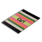 Carnet Bande décorative rayée (Côté gauche)
