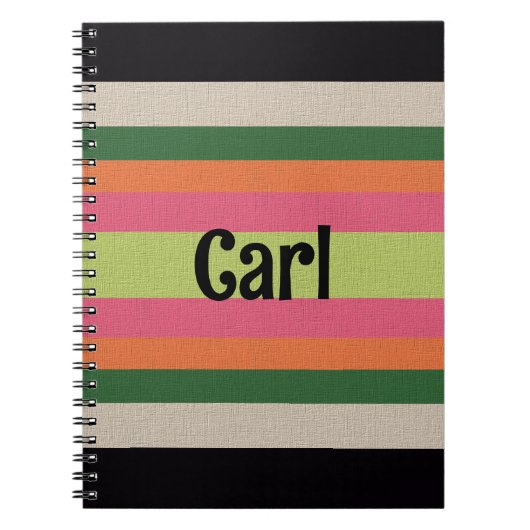 Carnet Bande décorative rayée (Devant)