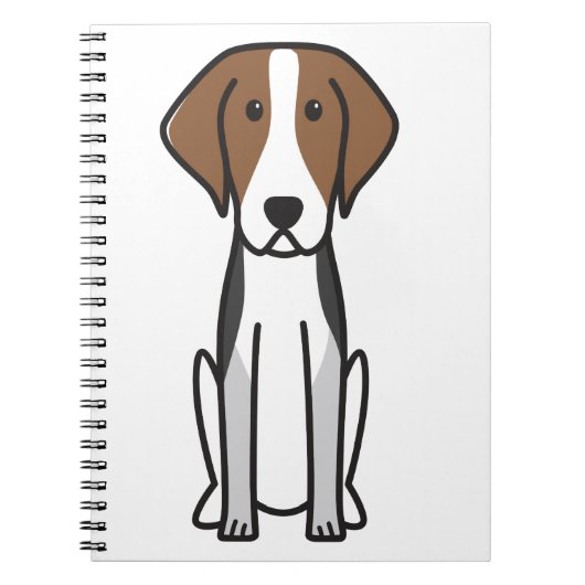 Carnet Bande dessinée de chien de fox-hound américain (Devant)