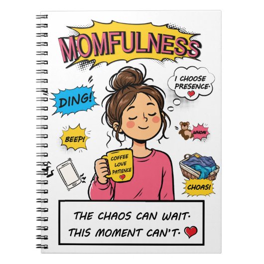 Carnet Bande dessinée de pleine conscience maman Citation (Devant)
